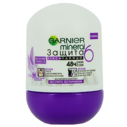 Дезодорант-антиперспирант, Garnier (Гарньер) 50 мл Минерал Защита 6 кожа + одежда весенняя свежесть ролик